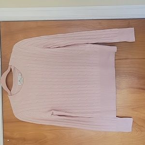 EUC Vineyard Vines Cashmere cable-knit sweater, sz S, light pink